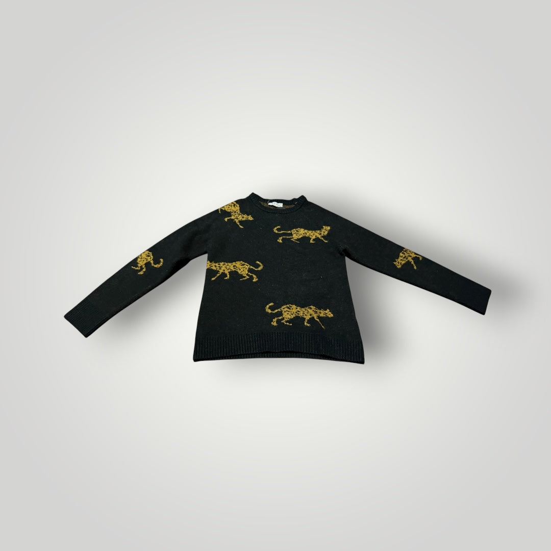 THML Black Leopard Sweater Size Medium